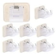 Chidian 8pcs Curtain Rod Bracket Self Adhesive Curtain Rod Holders