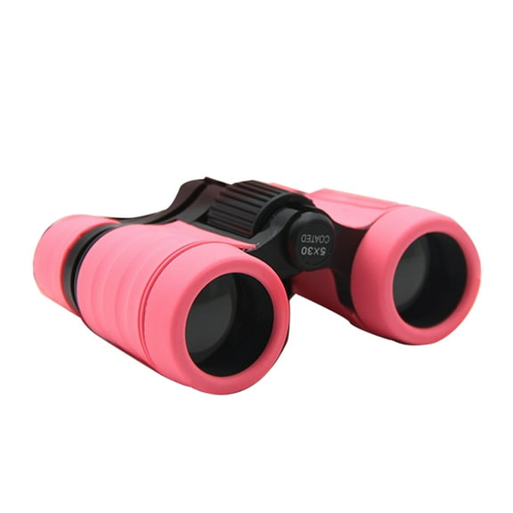 Chidian Focal Adjustable Children Binoculars Telescope Binoculars Toy Game Props Birthday Present for Entertaining Bird Watching (Pink)