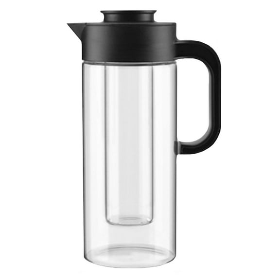 IDEANATEGRATE 1Pcs Glass Tea Pitcher 15.5X10X25.5Cm Stainless Steel Strainer Tea Brewing
