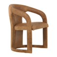 thumbnail image 1 of Benjara Chie 23 Inch Dining Chair, Brown Polyester, Cantilever, Solid Wood Frame, 1 of 5