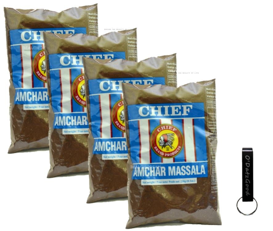 Chief Amchar Massala 8 oz (230g) Pack of 4 Packaged w/ ODatzGood ...