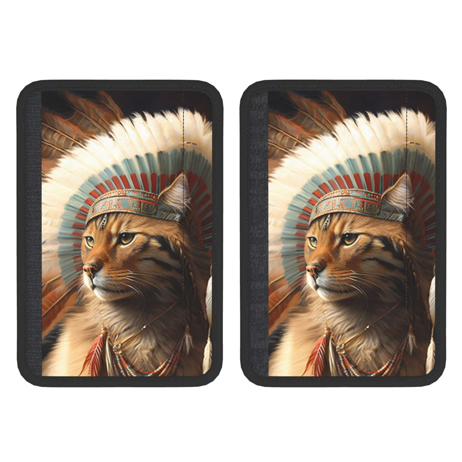 Chief Cat Native American Indians Seat Belt Shoulder Pad 2-Pack Soft ...