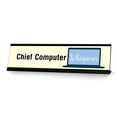 thumbnail image 1 of Chief Computer Whisperer, Laptop Black Frame, Desk Sign (2x8“), 1 of 3