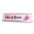 thumbnail image 1 of Chief Diva, Floral Designer Office Gift Desk Sign (2 x 8"), 1 of 3