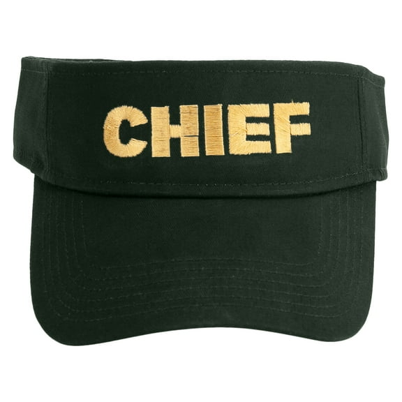 Chief Embroidered Cotton Twill Sun Visor - Dk Green OSFM
