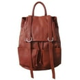 thumbnail image 1 of Chief Flapover Drawsting Leather Backpack, 1 of 2