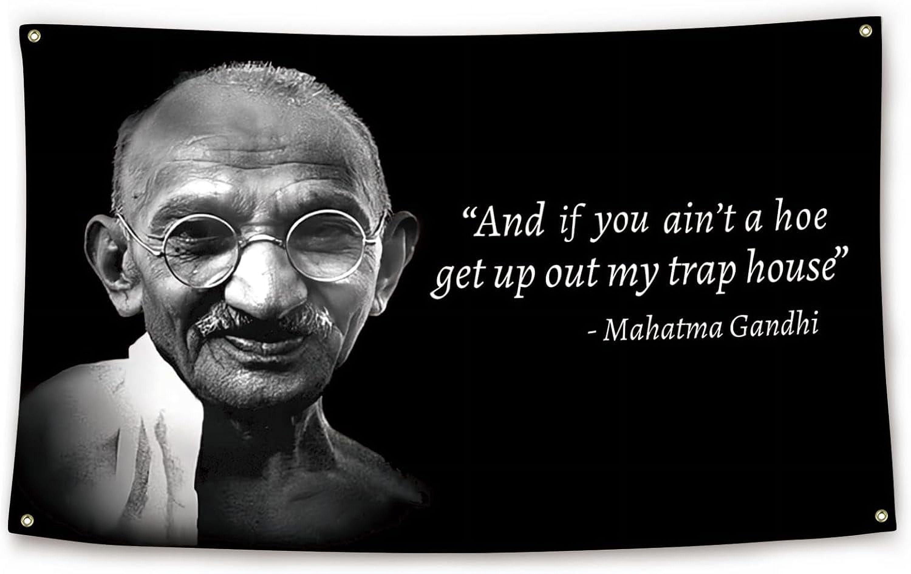 Chief Gandhi Flag 3x5 Ft Funny Flag for Bedroom Man Cave Wall Decor