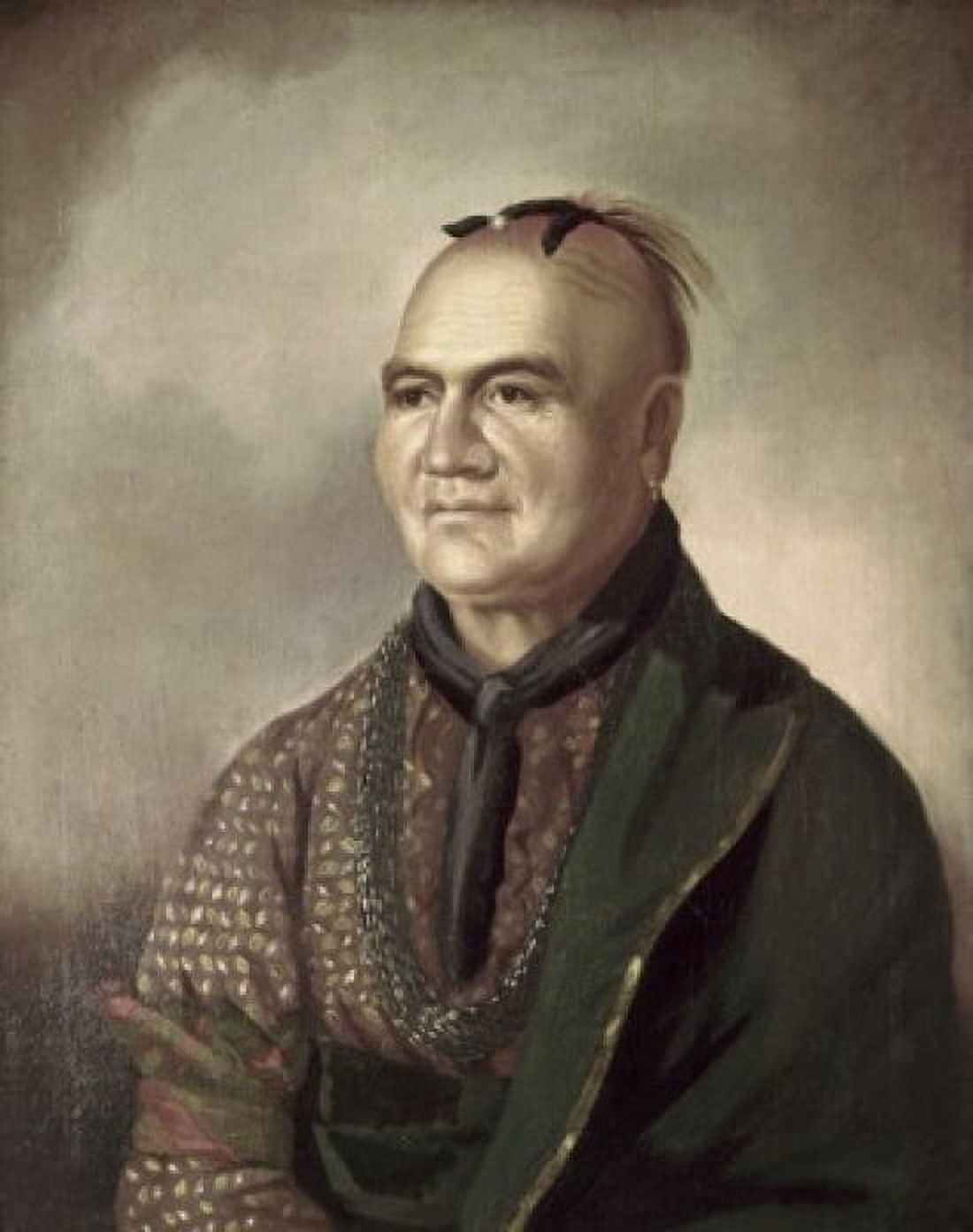 Chief Joseph Brant by Ezra Ames 1768-1836 Canvas Art - Ezra Ames (24 x 36)