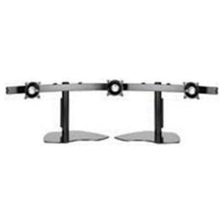 Chief - Triple Horizontal Table Stand for Most 10" - 24" Flat-Panel Monitors - Black