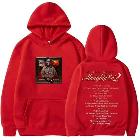 Chief Keef Almighty So 2 Album Merch Hoodie Pockets Drawstring Unisex Hooded Sweatshirt Fashion Clothing