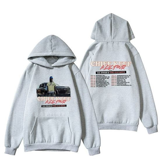 Chief Keef Merch A Lil Tour 2024 Concert Hoodies Unisex long sleeves Trendy Casual Streetwear