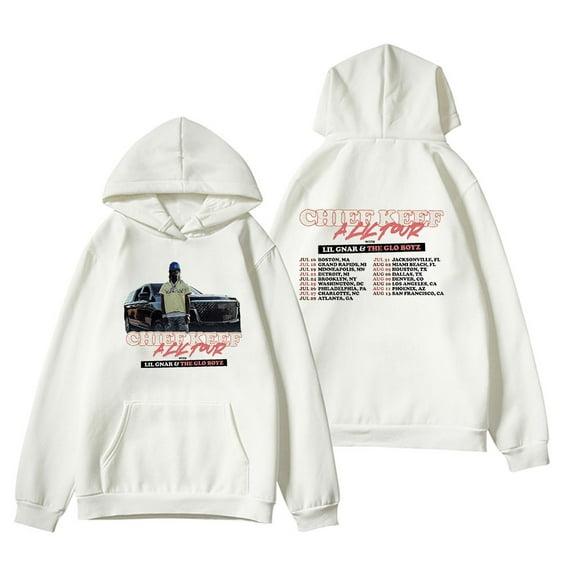 Chief Keef Merch A Lil Tour 2024 Concert Hoodies Unisex long sleeves Trendy Casual Streetwear