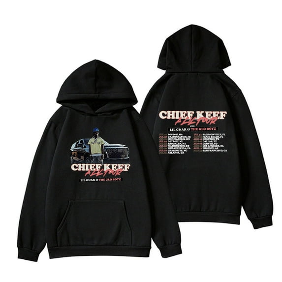 Chief Keef Merch A Lil Tour 2024 Concert Hoodies Unisex long sleeves Trendy Casual Streetwear