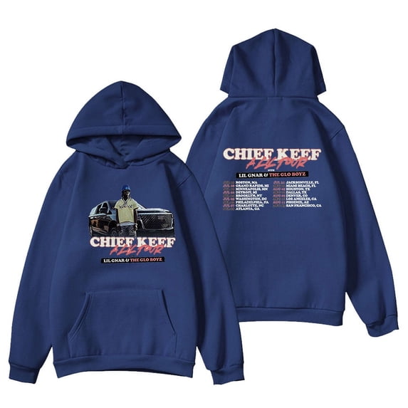Chief Keef Merch A Lil Tour 2024 Concert Hoodies Unisex long sleeves Trendy Casual Streetwear
