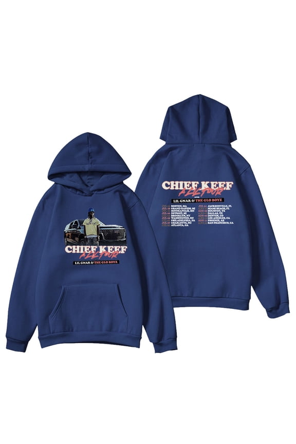 Chief Keef Merch A Lil Tour 2024 Concert Hoodies Unisex long sleeves Trendy Casual Streetwear