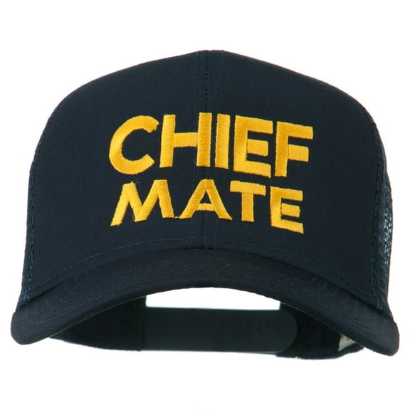 Chief Mate Embroidered Mesh Cap - Navy OSFM