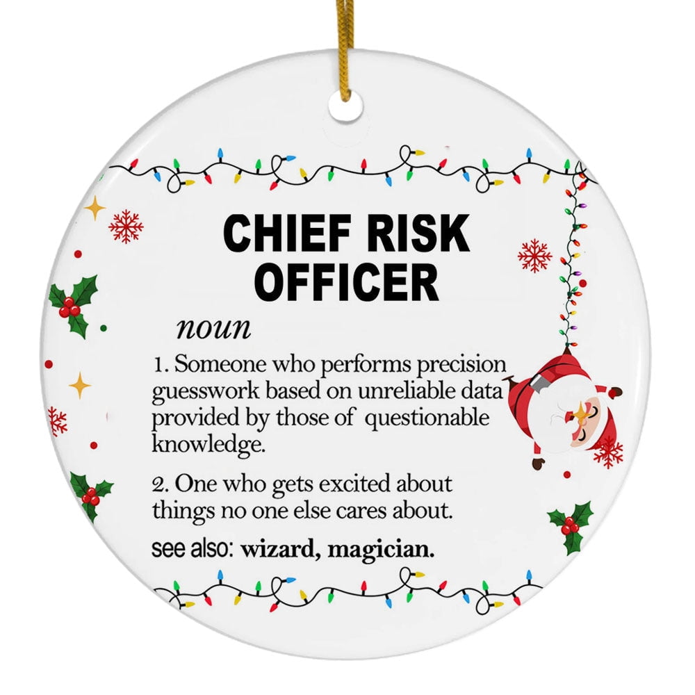 Chief Risk Officer Christmas Ornament, Funny Dictionary Definition ...