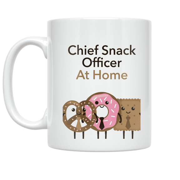 Chief Snack Officer At Home - Snack Enthusiast - 11 oz Ceramic Coffee Mug