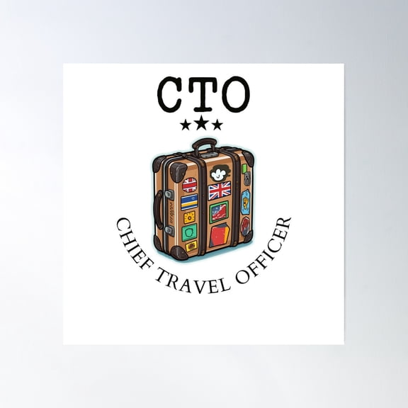Chief Travel Officer Poster Wall Art, Modern Wall Decor, 8x12 UNFRAMED