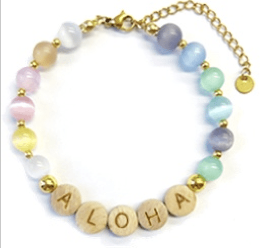 Chiefly Bracelet W/beads & Letters, 2pc/asst