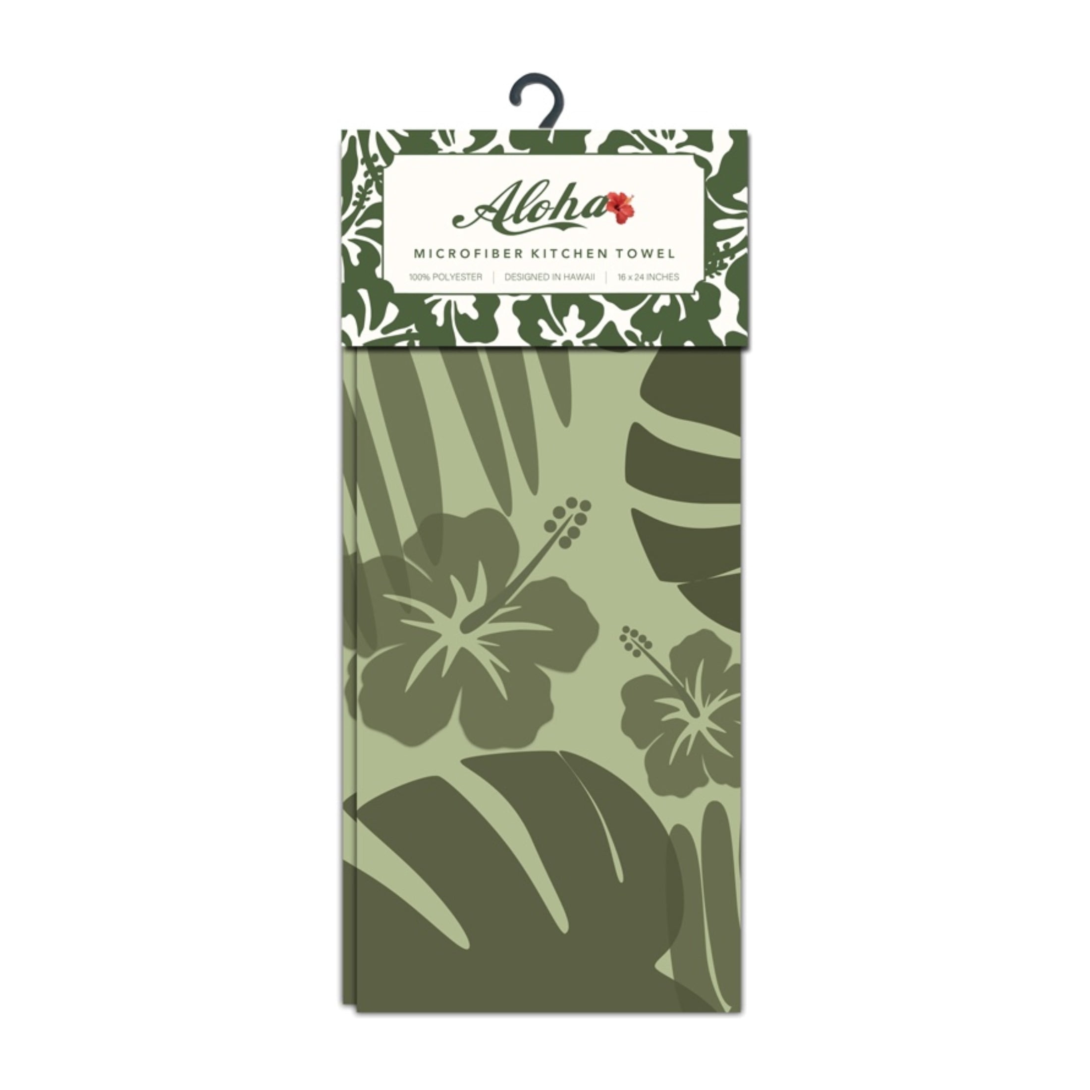 Chiefly Kitchen Towel with Monstera Design, 2-Piece Set