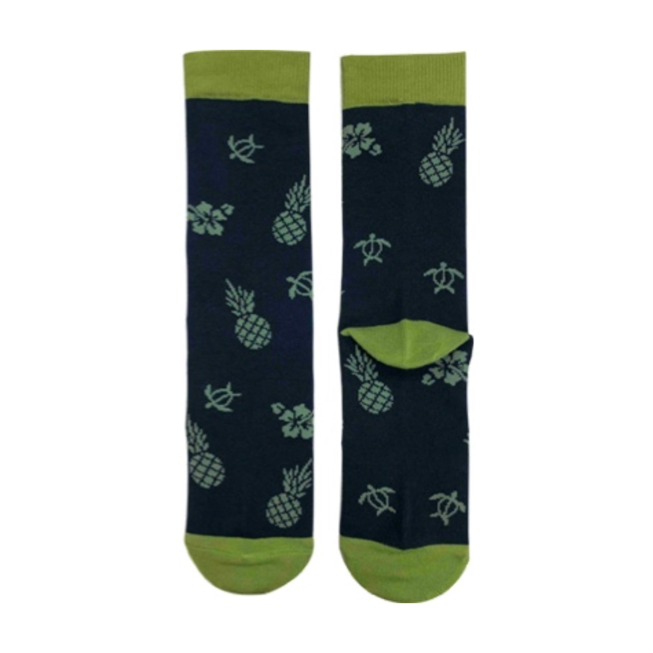 Chiefly Pineapple and Flower Patterned Long Socks for Women and Men