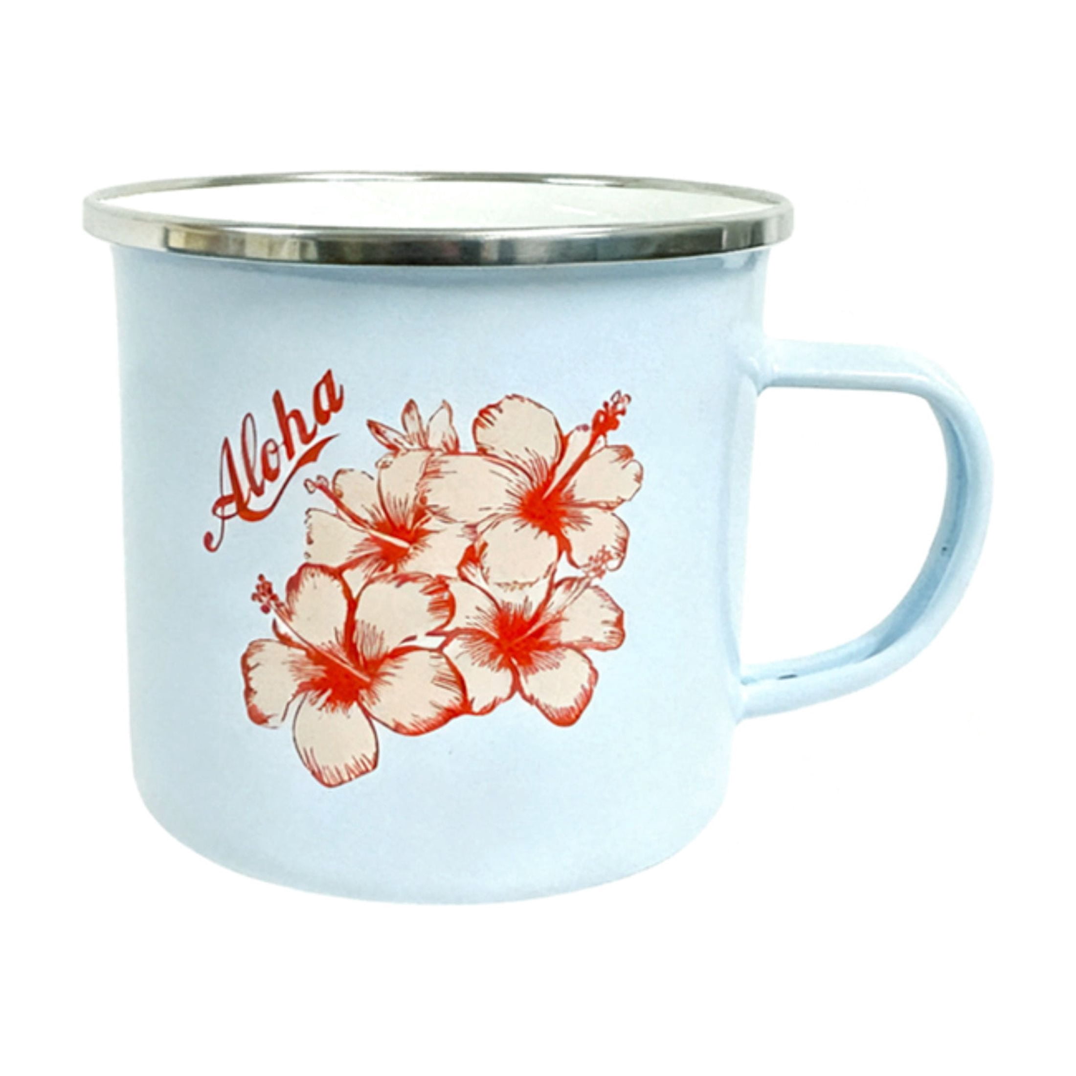 Tin Aloha Mug - 12 fl oz, Blue