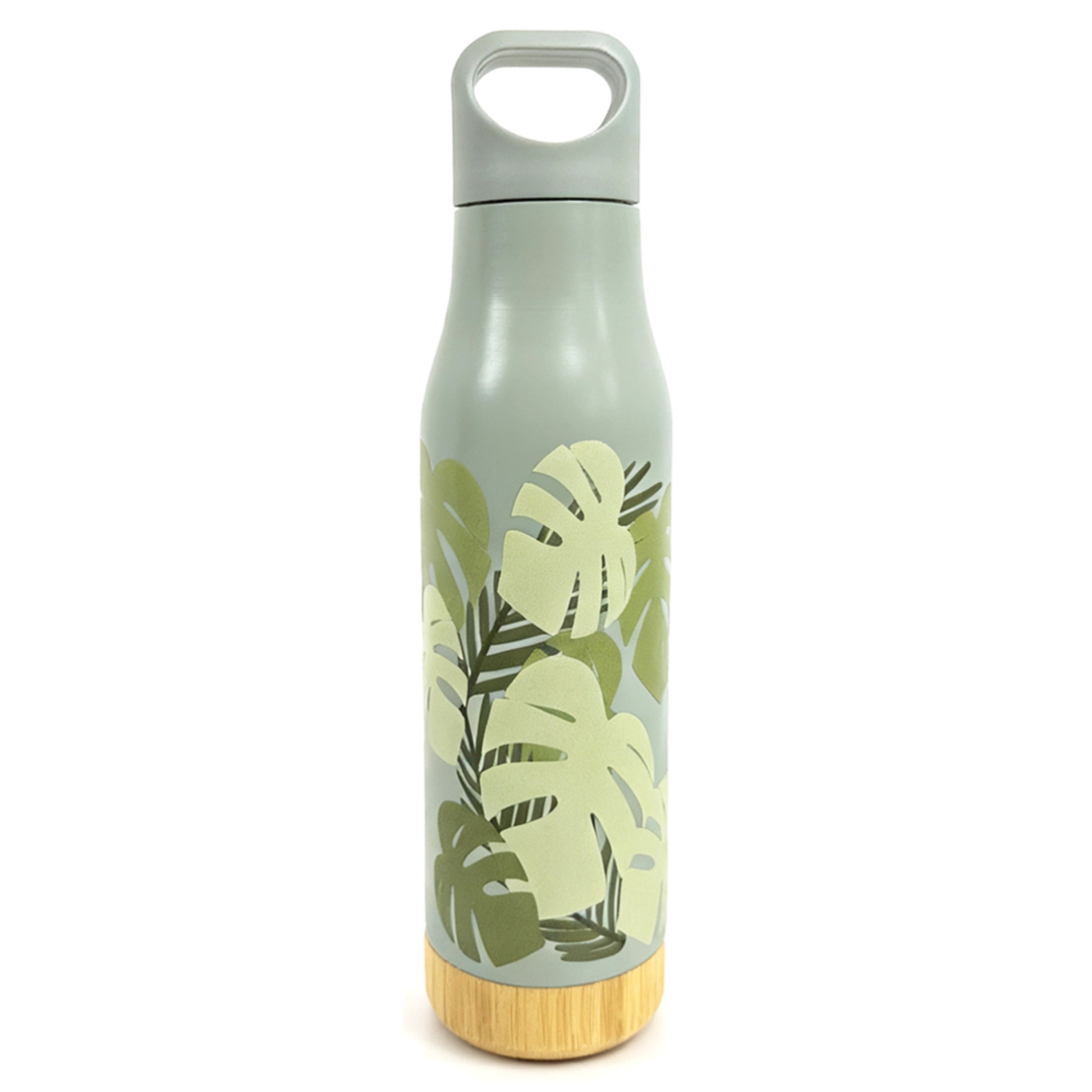 Insulated Water Bottle with Monstera Design