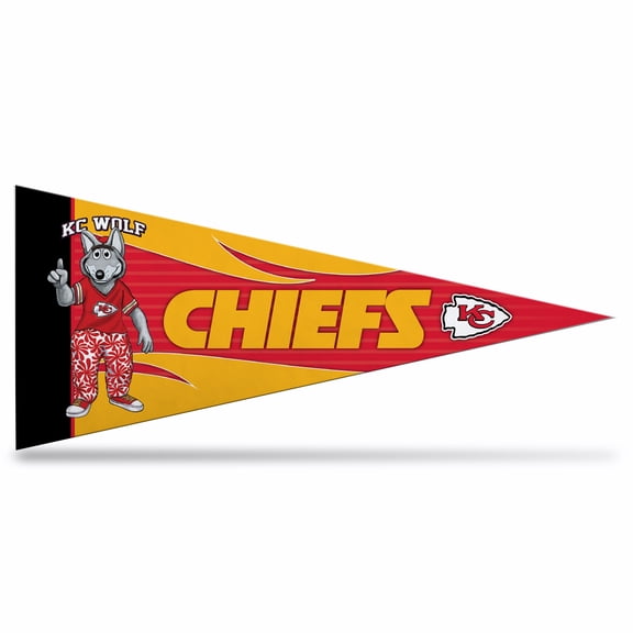 Chiefs Mascot Mini Pennant - 8 Pennants Per Pack