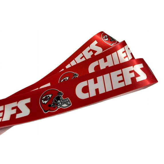 Chiefs Printed Ribbon 1.5"-Inch Width - 1 Foot