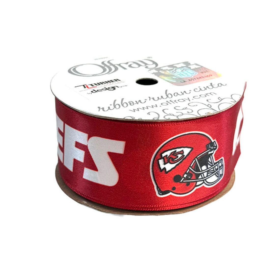 Chiefs Printed Ribbon 1.5"-Inch Width, 15 Foot Spool