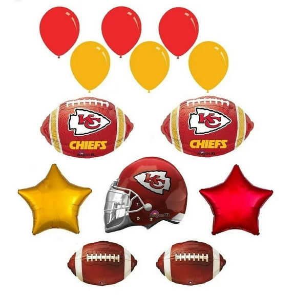 Chiefs Team Football Party Supplies Decorations 13 Pieces Balloons Set Chiefs Team Football Party Supplies Decorations 13 Pieces Balloons Set