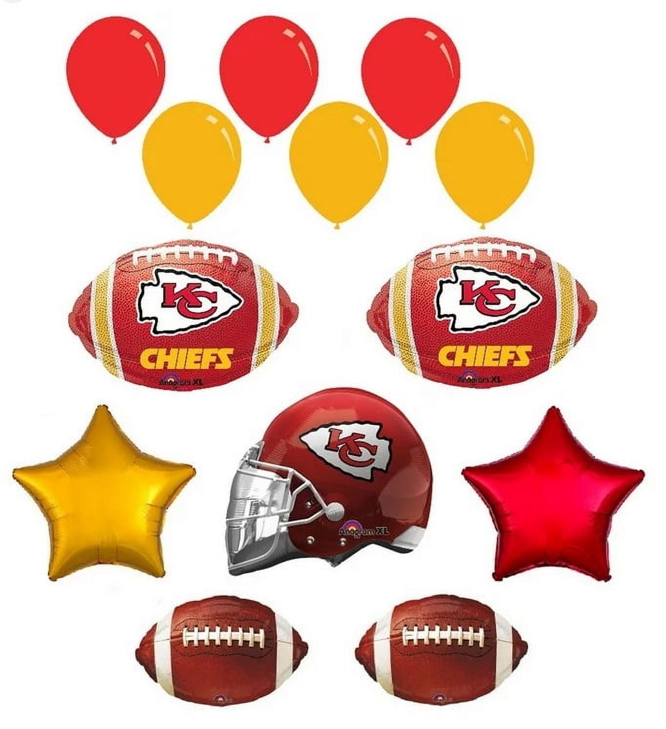 Chiefs Team Football Party Supplies Decorations 13 Pieces Balloons Set Chiefs Team Football Party Supplies Decorations 13 Pieces Balloons Set