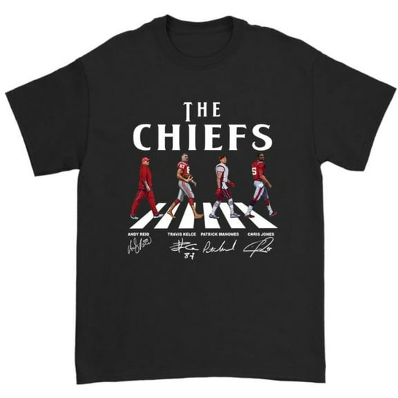 Chiefs Walking Abbey Road Signatures Football unsiex t-shirt