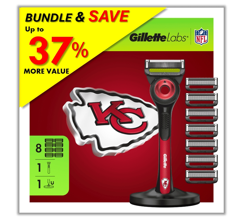 Exclusive Gillette Labs Official Chiefs Gameday Razor Bundle