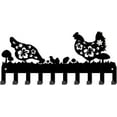thumbnail image 1 of Chieken Flower Key Hook Lawn Chickens Key Hlder with 10 Hooks Decorative Key Rack Organizer Wall Mounted Rack Hooks Personalized Key Hanger for Kitchen Farmhouse Wall Front Door Black, 1 of 8