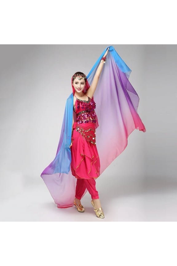 Chiffon Belly Dance Shawl Veil Scarf Lightweight Scarf Perfect for Dancing Photo Props