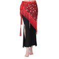 thumbnail image 1 of Chiffon Belly Dance Waist Chain Hip Scarf Women Tassels Sequins Belt Costume Red, 1 of 8
