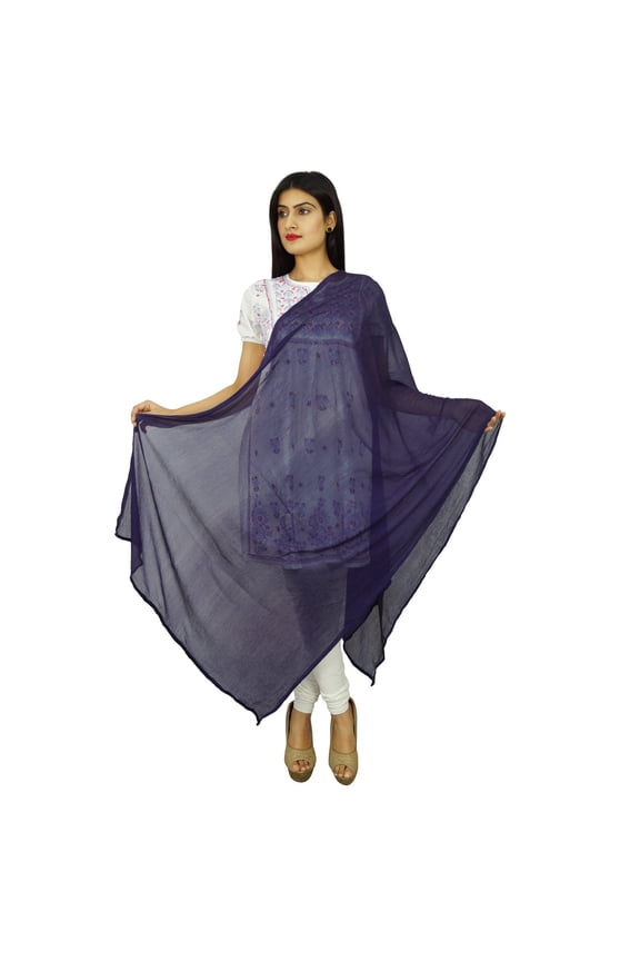 Chiffon Blend Indian Scarves Women Wear Stole Neck Wrap Chunni Long Dupatta Gift For Her