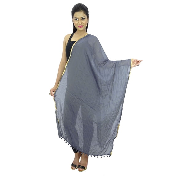 Chiffon Blend Long Stole Indian Women Dupatta Neck Scarves Chunni Gift For Her