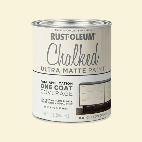 Chiffon Cream, Rust-Oleum Chalked Ultra Matte Paint, Quart