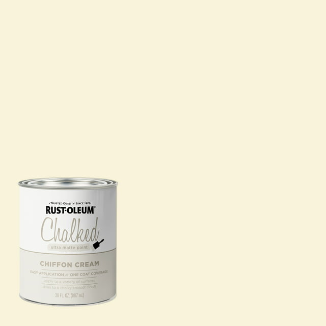 Chiffon Cream, Rust-Oleum Chalked Ultra Matte Paint, Quart