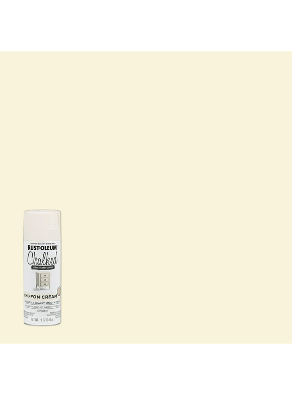 Chiffon Cream , Rust-Oleum Ultra Matte Chalked Spray Paint- 302596,12 oz, 6 Pack