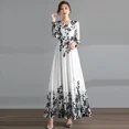 thumbnail image 1 of Chiffon Dress Women 2024 Spring Summer New FASHION Temperament Is Thin and Long Large Swing Holiday Long Skirt N623, 1 of 7