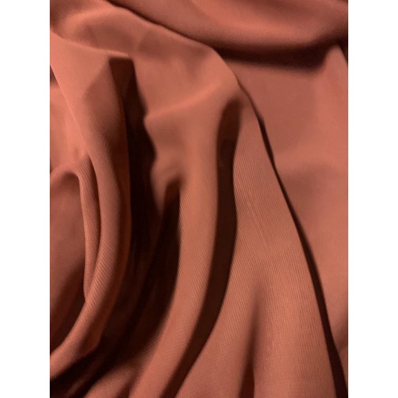 Burlap Fabrics Chiffon Fabric Copper - 58 Inch Wide Sheer Polyester Crinkle Weave Sold by the Yard