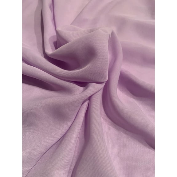 Burlap Fabrics Chiffon Fabric Lilac - 58 Inch Wide Sheer Polyester Crinkle Weave Sold by the Yard
