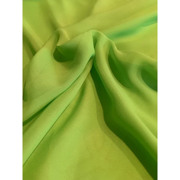 Burlap Fabrics Chiffon Fabric Lime - 58 Inch Wide Sheer Polyester Crinkle Weave Sold by the Yard