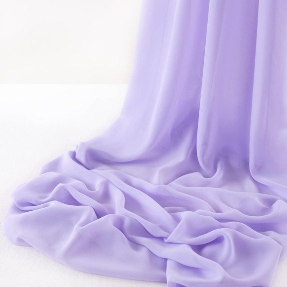 Chiffon Fabric Sheer Fabric by the Yard 10 Yards 60" Wide Lilac Wedding Arch Draping Fabric Sheer Material for Party Backdrop Curtain Arch Ceiling Decor