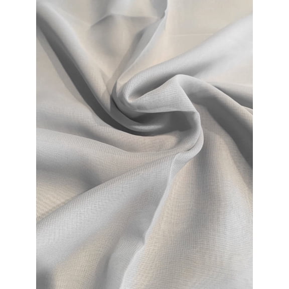 Burlap Fabrics Chiffon Fabric Silver - 58 Inch Wide Sheer Polyester Crinkle Weave Sold by the Yard