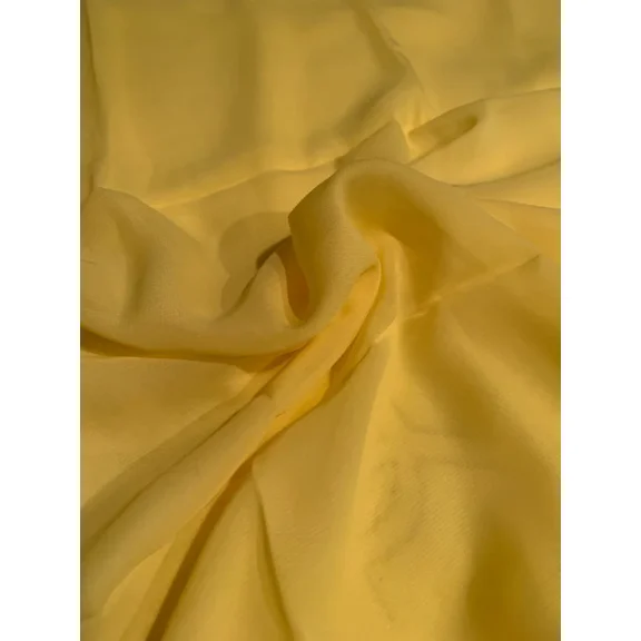 Burlap Fabrics Chiffon Fabric Yellow - 58 Inch Wide Sheer Polyester Crinkle Weave Sold by the Yard